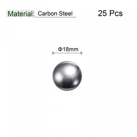 sourcing map Pack of 25 18 mm Carbon Steel Storage Balls Precision Polished