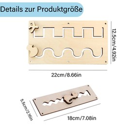 Children's Busy Board Wooden Screw Board, Activity Board Accessories, Busy Board DIY, Wooden Craft Toy, Educational Learning Activity Centre for Boys and Girls Children (2 Pieces)