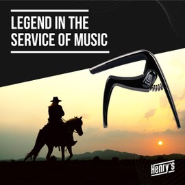 Henry's Colt Capo for Guitar, Quick Change Mechanism, Quick Clamping & Strong Spring, High-Quality Rubber & Modern Design, Capo for Guitar, Western Guitar, Acoustic Guitar, Electric Guitar