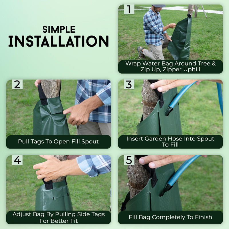 Courtyard Dew Tree Watering Bag Slow Release 4 Pack 20