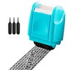 HONGCI Privacy ID Address Blocker Stamp, Blue, Rectangular, Roller Stamp,
