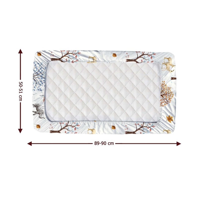 2 Pcs Crib Fitted Sheets - Made from 100% Cotton