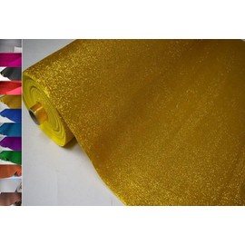 StoffBook MOOSGUMMI Glitter Sold by the Metre 2 mm Craft Material Fabric Fabrics D232 (Gold)