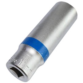 AERZETIX - C4240 - Socket spanner insert - 12 point 1/4-11 mm - deep 20 mm - long professional high quality extended - steel CrV