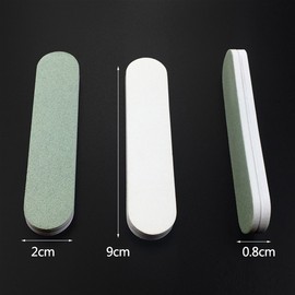 Nail Polisher File Double Sided Nail Polishing Buffer Green Straight Edge Stick Sandpaper Files Rubbing Manicure Tools 美甲抛光块 | Cute Baby