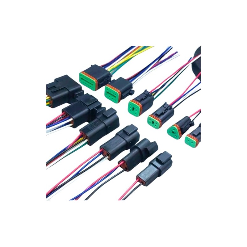 Black Male & Female Connectors for Deutsch DT Prewired DT06