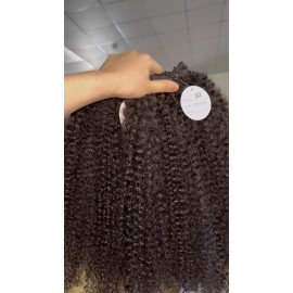 14a Grade Human Hair Bundles Bone Straight Original Burmese Curly Human Hair Wigs Bundles Supplier Hair Extensionscolor: 1 bundle Afro kinky, Stretched Length: 12 inches