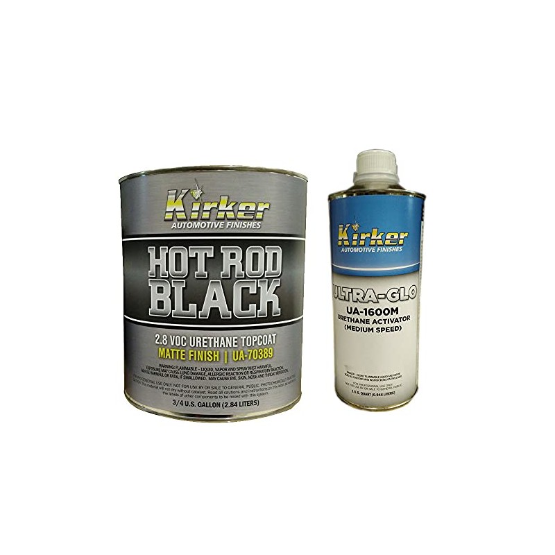 Kirker Hot Rod Black 2.8 VOC Urethane Topcoat Matte Finish