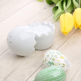 Holst Porzellan SP 2018 Salt & Pepper Cruet "Russian Roulette Egg", White, 5.7 x 5.7 x 7.7 cm, 6 Units