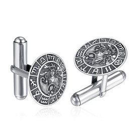 Virgo Cufflinks Sterling Silver Zodiac Constellation Cufflink Cuff Links Jewelry Gifts for Men