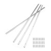 QWORK Aluminum T Track, 4 Pack 36 Inch Universal Double