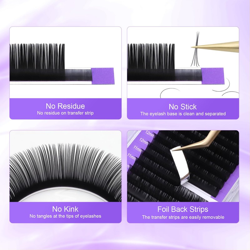 NAGARAKU Individual Eyelashes, Individual Eyelash Extensions, Permanent Volume Eyelash Extensions,