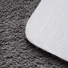 MIULEE Absorbent Bath Mat Set 2 Pieces Non Slip Bath Rug 40x60cm and U Shape WC Toilet Rug 45x45cm with High Hydroscopicity Rugs Super Soft Cozy and Shaggy Microfiber Rug Carpet for Bathroom Grey