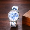 Avaner Women's Leather Wrist Watches Boho Floral Printed Ladies Large
