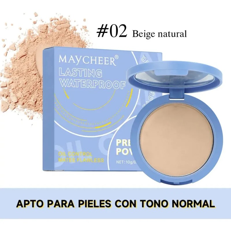 J Polvo Compact Tono 02 Beige Natural Fijador Mate ..