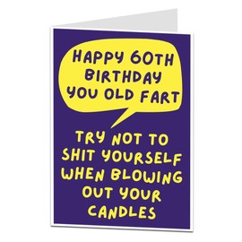 LimaLima 60th Birthday Card For Men Women Funny Rude Design