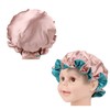 SENGTERM Children's Satin Sleep Cap Baby Double Layers Satin Adjustable