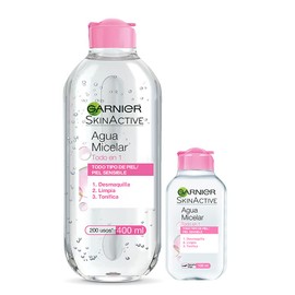Kit Garnier Agua Micelar 400 ml  Travel Size 100 ml                                                                                                   