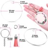200pcs Acrylic Key Ring Kit 30 Acrylic Blank 30 Key