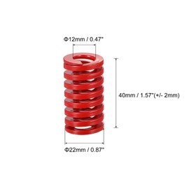 uxcell 3D Printer Die Spring, 5pcs TM 22mm OD 40mm Long Spiral Stamping Medium Load Compression Mould Die Springs for 3D Printer Electric Part, Red