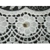 Unbranded French Net Lace Fabric Tulle White Embroidery with Rhinestone