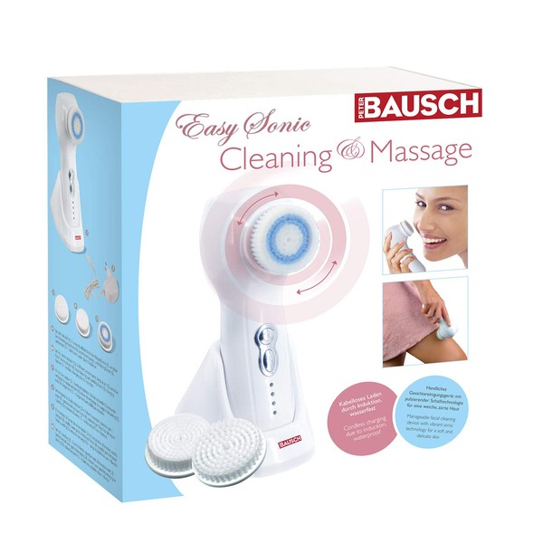 Bausch 0344 Easy Sonic Cleaning & Massage, Handy Cleansing and Massager for Face and Body, Wellness for Home, Facial Care, Pulsating Sound Technology, Beauty Application