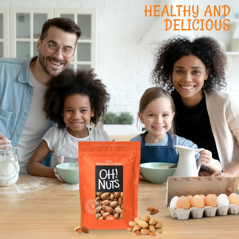 Oh! Nuts Raw Almonds Bulk Pack - Almond Nuts Bulk