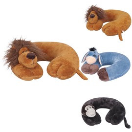 SIQITECHNO Cute Travel Neck Pillow U Shaped Pillow Cartoo Lion Pillow Animal Great for Airplane Chair Car Train & Home Office Soft Neck Head Support Pillow