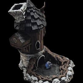 Forest Dice Tower DND table top rpg games - Color: forest house rainbow glow in dark
