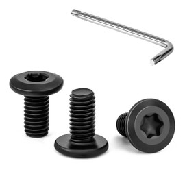 Tunejoy Trox Flat Head Screws M5 x 10 mm Black Flat Head Screws Stainless Steel A2 V2A Furniture Screws Hexagon Socket Full Thread with T25 Allen Key Pack of 30