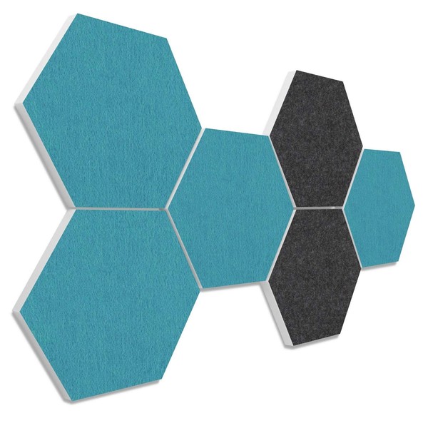 platino24 Acoustic Panels 6 Elements Colour Honeycomb Diameter 30 cm