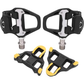 CYSFETENA R21 9 x 10 cm SPD SL Pedals, Aluminium Alloy 9/16 Inch Bicycle Pedals, Click Pedals SPD SL Road Bike Pedals for Mountain Bikes Road Bikes Repair Spare Parts Ride