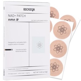 Parches NAD+ para mujeres y hombres con parches de nicotinamida y resveratrol-30, fórmula premium de liberación prolongada de 8 horas, veganos