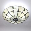 Skyweel 16 Inch Tiffany Style Stained Glass Ceiling Light Fixture