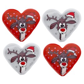 Hand Warmer Pocket Warmer Sets Finger Warmer Against Cold Hands in Winter (Set of 4 Elk Didi Heart)