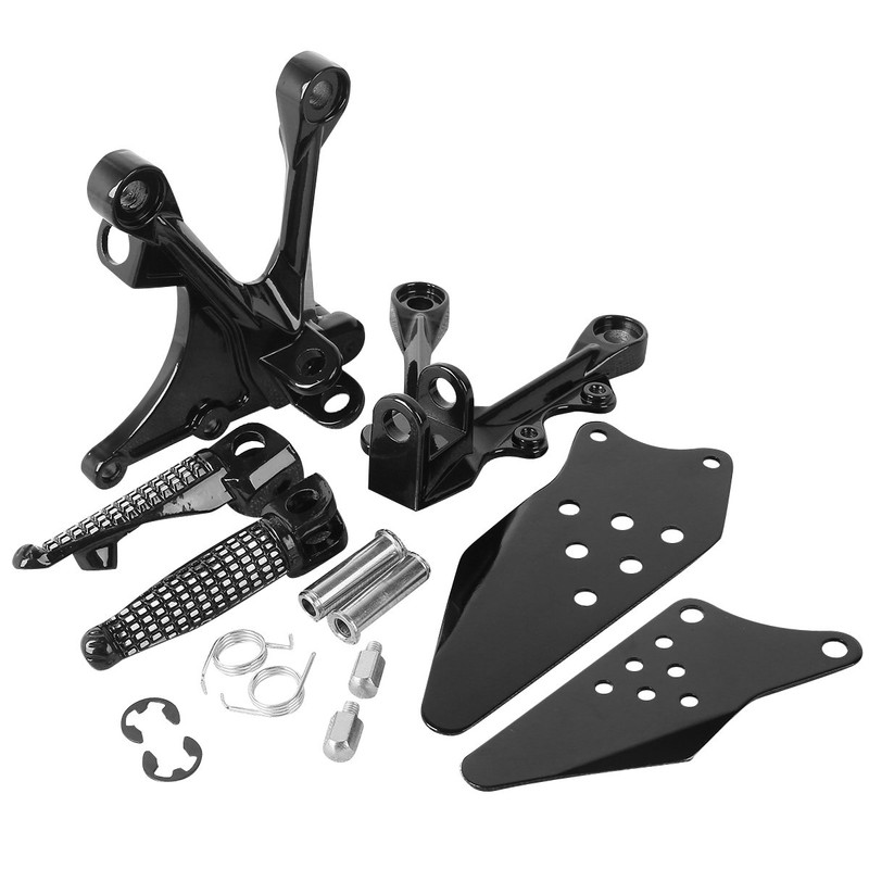 TCMT Black Front Footrest Foot Pegs Bracket Fits For KAWASAKI
