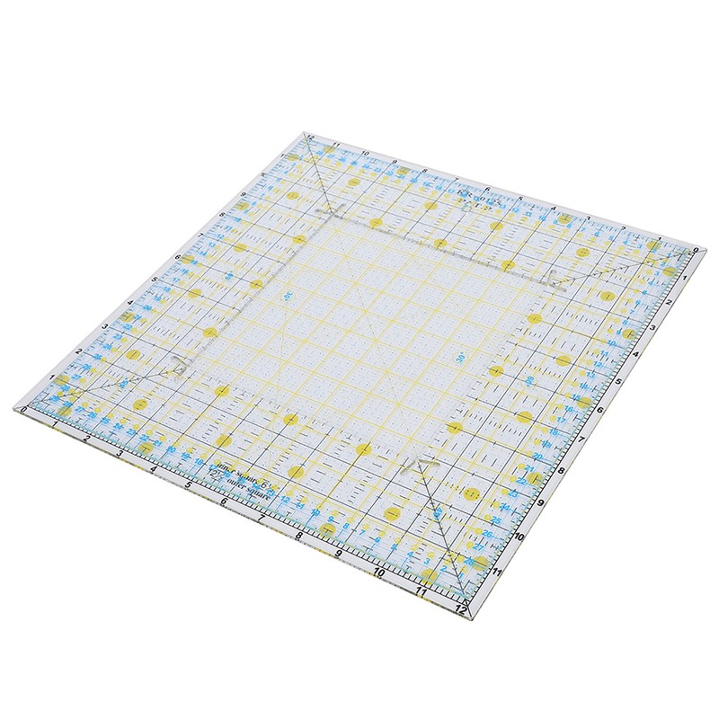 2Pcs Quilting Ruler Square Acrylic DIY Cloth Patch‑Work for Measuring