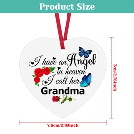 Grandma Memorial Gift Christmas Ornament in Memory of Grandma Sympathy Gifts Loss of Grandma Ceramic Ornament Remembrance Gifts Loss of Grandma Bereavement Memorial Gift Condolence Gifts