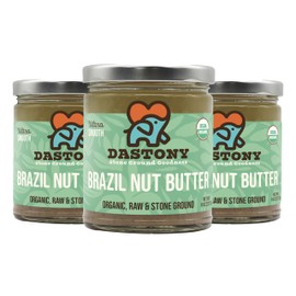 Dastony Organic Raw Brazil Nut Butter, 8 oz | Only One Ingredient | Vegan, Paleo and Keto Friendly, Non GMO, Gluten-free - Pack of 3