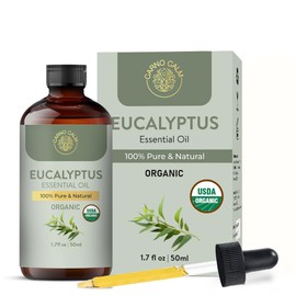 Carno Calm Eucalyptus Essential Oil | 100% Pure & Natural | Ideal for Aromatherapy Skin Home Diffusers Baths & Steam Rooms, | 1.7 fl. Oz