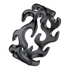 Cool Black Rings Size 14 Stainless Steel Big Thumb Flame