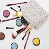 Cosmetic Bag Flowers, Floral Pattern Toiletry Bag, Portable Makeup Bag,