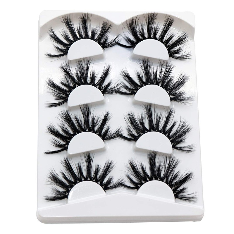 Losha 25mm Lashes,3D Faux Mink Lashes Fluffy Volume Eyelashes Thick