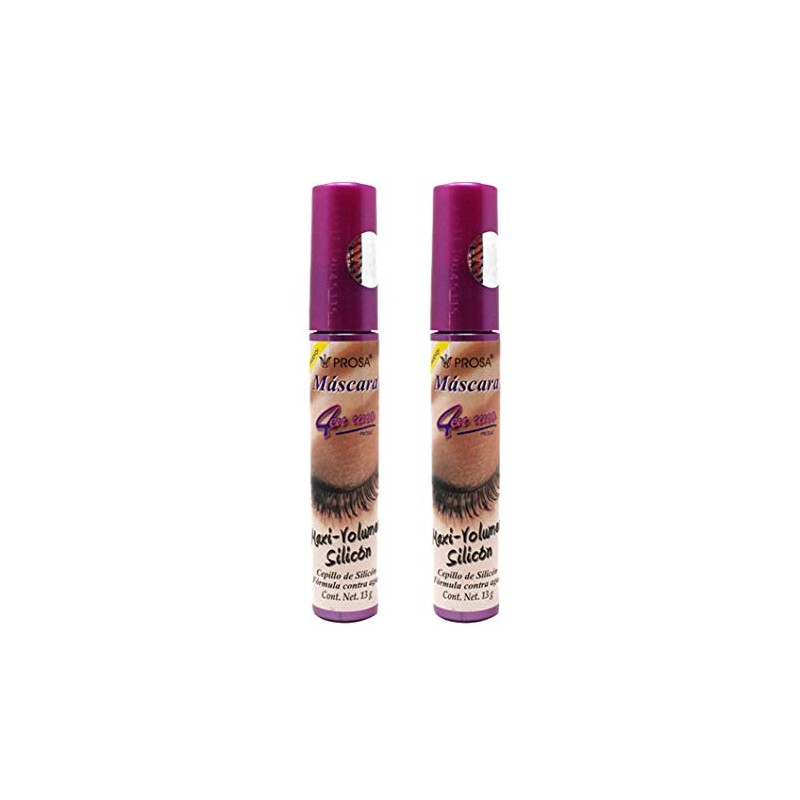 Prosa Rimel Mascara Pestañas Maxi Volumen Silicón 13g 2 Piezas