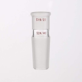 Adamas-Beta Glass Reducing Connecting Adapter from 19/22 Outer to 24/40 Inner Glass Joint Lab Glassware