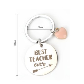 MUCOOS Heart Keychain, Cute Keychain, Teacher Keychain, Thank You Keychain, Thank You Gift for Teacher,Teacher Gifts,Thank You Teacher Gifts,Inspirational Gifts for Women,Cute Keyring