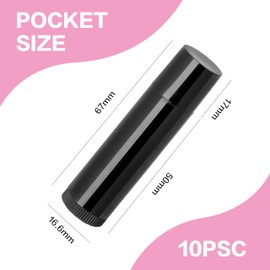 10 x Empty Lipstick Sleeves, Lip Balm Container, Lipstick Lip Balm, Make Your Own Container Lip Gloss, Sleeves Empty Lipstick Sleeves, Lip Care Tubes Balm Lip Tubes (Black and White), white black