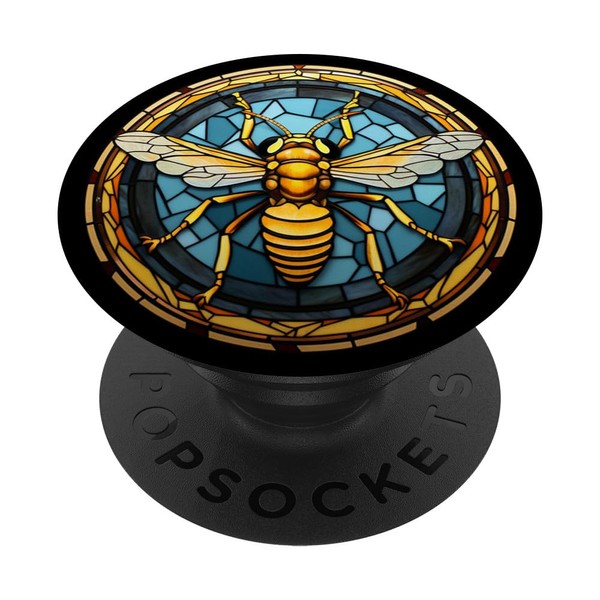 Yellowjacket Wasp Stained Glass PopSockets Standard PopGrip