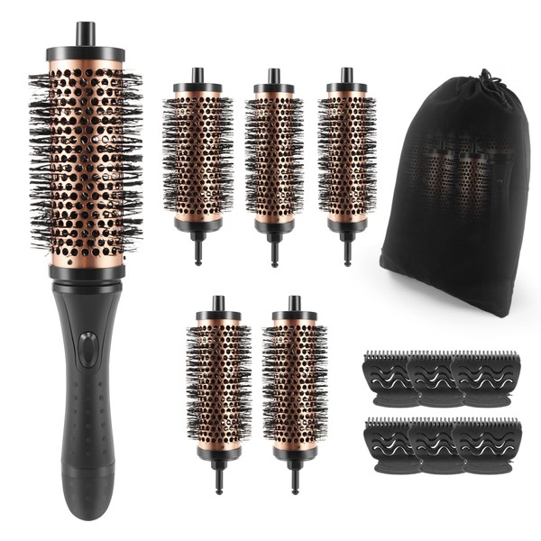 Yocdunm Round Hair Brush Set Detachable Handle Hair Roller Brush