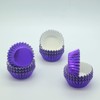 Huaswan Purple Foil Cupcake Liners Mini Paper Baking Cups for